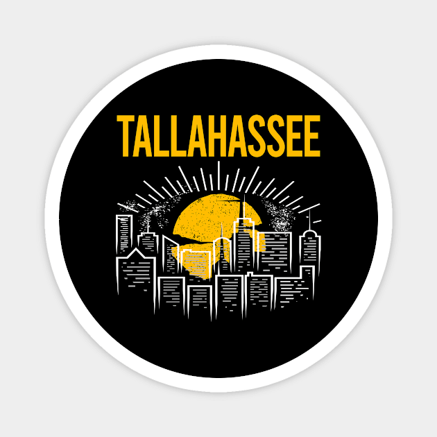 Yellow Moon Tallahassee Magnet by flaskoverhand